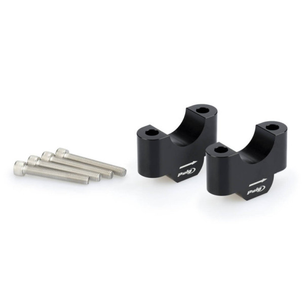 Puig 20mm Handlebar Risers For 32mm Bars Silver